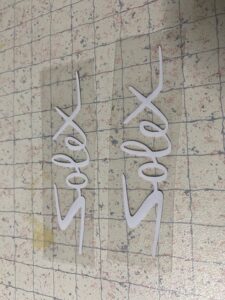 Kleber Set weiss Rahmen 25x100mm